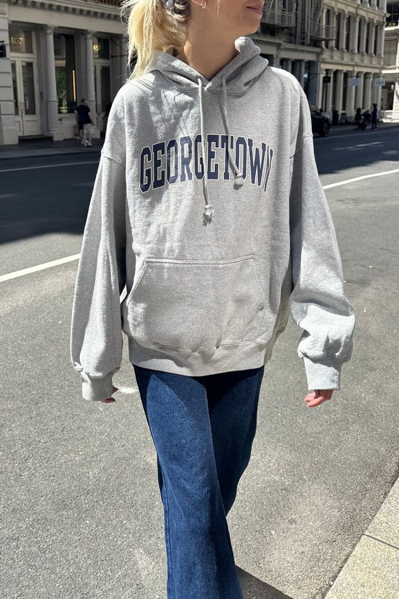 Sweat a Capuche Brandy Melville Christy Georgetown Grise | VTB-34104264